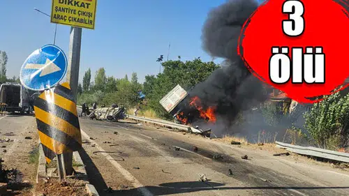 Konya'da otomobil ile çekici çarpıştı