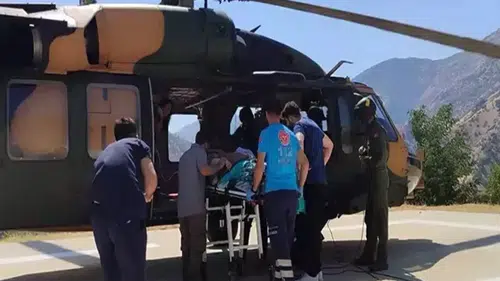 Hamile kadın, TSK helikopteri ile hastaneye ulaştırıldı