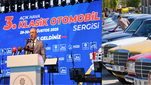 Meram'da Klasik Otomobil Sergisi Açıldı