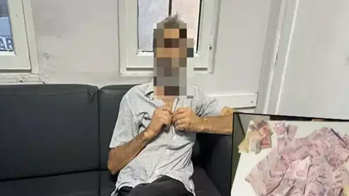 Dilencinin üzerinden 45 bin lira çıktı