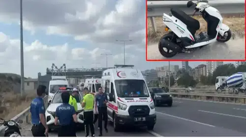 Ticari araç ile motosiklet çarpıştı