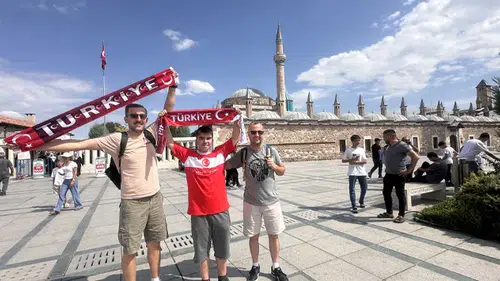 Mevlana Müzesi'nde milli maç öncesi yoğunluk