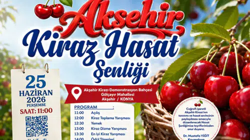 Akşehir'de Kiraz Hasat Şenliği düzenlenecek