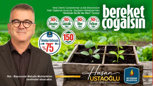Belediyeden üreticilere fide desteği