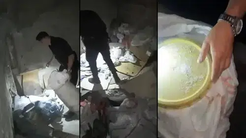 Uyuşturucu deposuna çevrilen aile binasına baskın