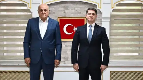 Başkan Erkoyuncu’dan Emniyet Müdürü Koç’a hayırlı olsun ziyareti