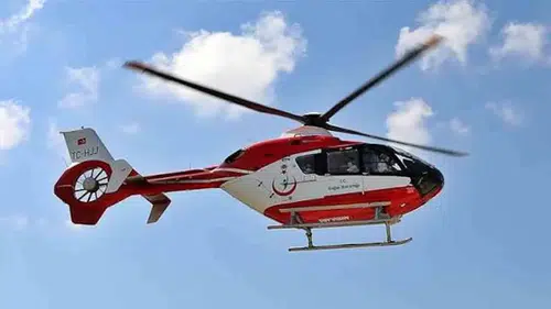 Konya'da hava ambulansı rahatsızlanan hasta için havalandı