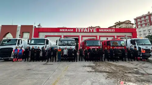 Konya Büyükşehir, alevlerle mücadele için ekiplerini yola çıkardı