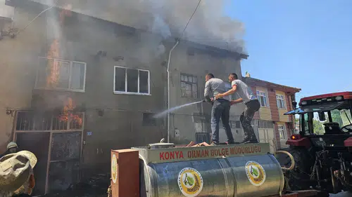 Konya'da feci yangın: Acil müdehale edildi!