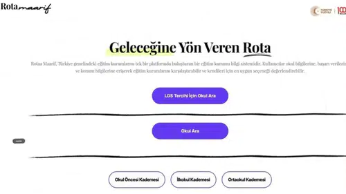 LGS tercih sürecinde öğrencilere rehber olacak "Rota Maarif" erişime açıldı
