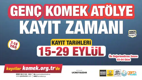 Genç KOMEK Atölyeleri’nde kayıtlar başladı
