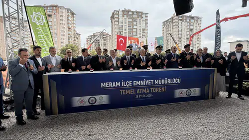 Meram’a 200 milyon TL’lik yatırım! İlçe Emniyet Müdürlüğü’nün temeli atıldı