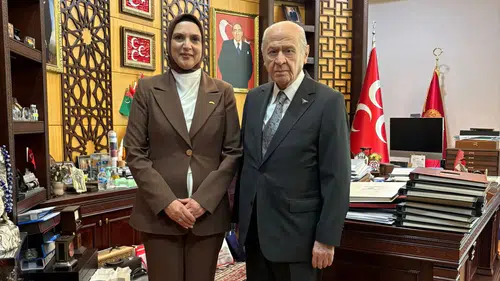 Güzide Çıpan’dan MHP Lideri Bahçeli’ye ziyaret! Konya’ya selam getirdi!