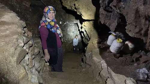 Mağara yöre halkının doğal soğuk hava deposu oldu