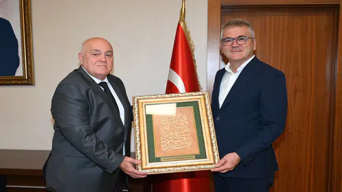 Başkan Ustaoğlu’ndan Kaymakam Gözel’e hayırlı olsun ziyareti
