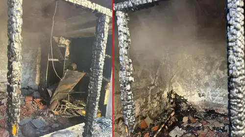 Evinde çıkan yangında öldü