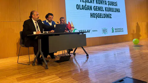 Yeşilay Konya Şubesi'nin olağan genel kurul toplantısı yapıldı