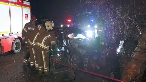 Otomobil ağaca çarptı: 2 ölü, 2 yaralı