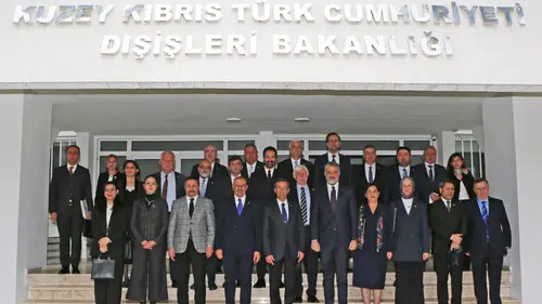 TBMM heyetinden KKTC Dışişleri Bakanı’na ziyaret: Konya'nın kadın vekili de katıldı