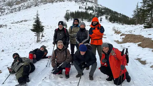 Mevlana Dağcıları yoğun karda Ağlayançalı Dağı’na tırmandı