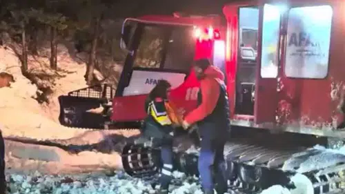 Hastayı AFAD ekipleri hastaneye ulaştırdı