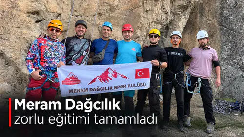 Meram Dağcılık zorlu eğitimi tamamladı