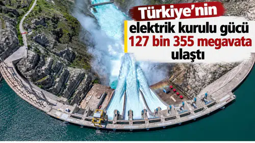 Türkiye'nin elektrik kurulu gücü 127 bin 355 megavata ulaştı