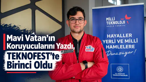 Mavi Vatan'ın koruyucularını yazdı, TEKNOFEST'te birinci oldu