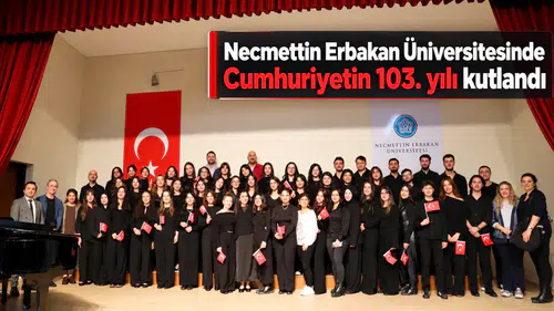 Necmettin Erbakan Üniversitesinde Cumhuriyetin 103. yılı kutlandı