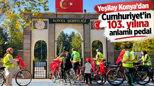 Yeşilay Konya’dan Cumhuriyet’in 103. yılına anlamlı pedal