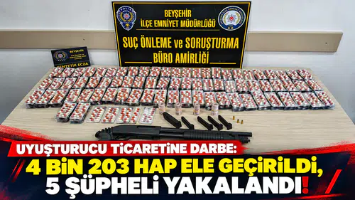 Uyuşturucu Ticaretine Darbe: 4 bin 203 Hap Ele Geçirildi, 5 Şüpheli Yakalandı!