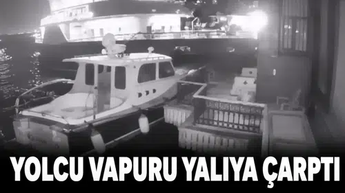 Yolcu vapuru yalıya çarptı