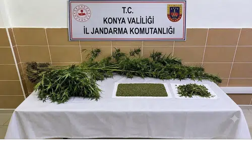 Konya'da uyuşturucu operasyonlarında yakalanan 10 şüpheli tutuklandı