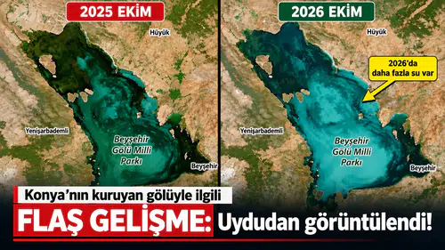 Konya'nın kuruyan gölüyle ilgili flaş gelişme: Uydudan görüntülendi!