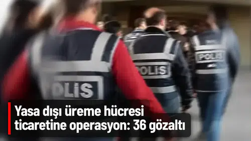 Yasa dışı üreme hücresi ticaretine operasyon; 36 gözaltı