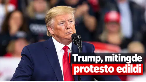 Trump, mitingde protesto edildi
