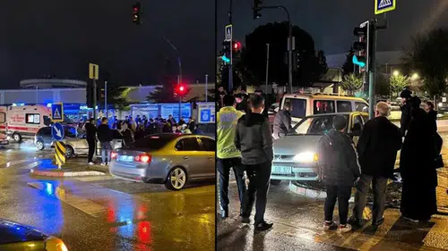 Bursa'da otomobil yayalara çarptı: 1 yaralı