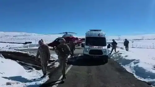 Mezrada rahatsızlanan hasta için hava ambulansı devreye girdi