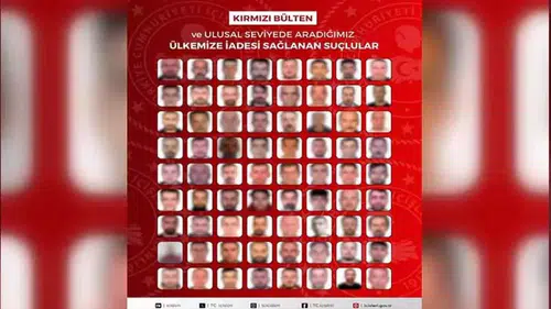 Kırmızı bültenle aranan 72 suçlu Türkiye'ye getirildi