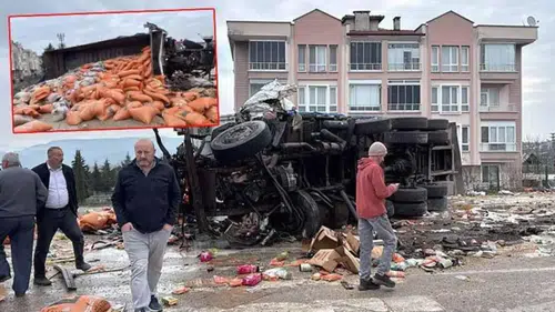 Kamyon, 4 araca çarptı: 19 yaralı