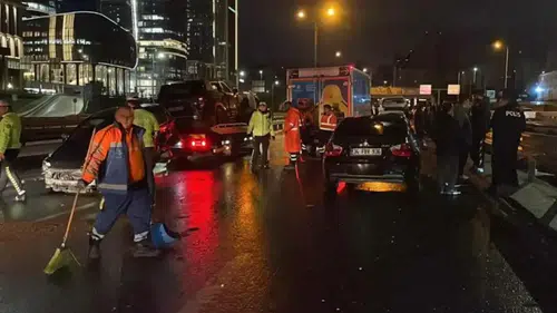 8 aracın karıştığı zincirleme kaza