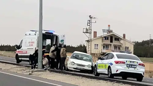 Konya'da korkutan kaza: 2 kişi yaralandı