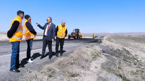 Konyalı Başkan yol yapım çalışmalarını denetledi