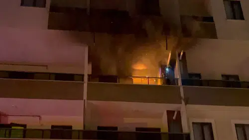 5 katlı binada yangın