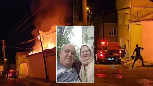 Evli çift, yangında hayatını kaybetti