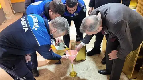 Depoda 4,5 ton sahte zeytinyağı ele geçirildi