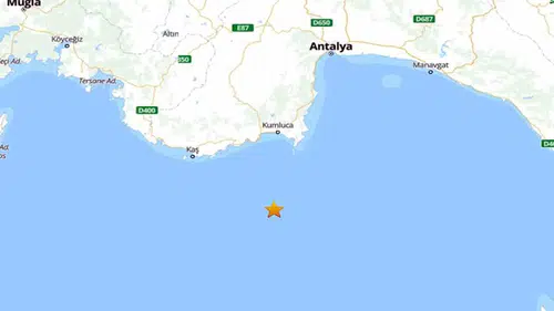 Antalya açıklarında 4.7 büyüklüğünde deprem