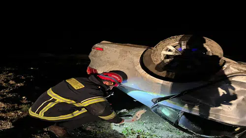 Otomobil takla attı; 1 ölü, 3 yaralı