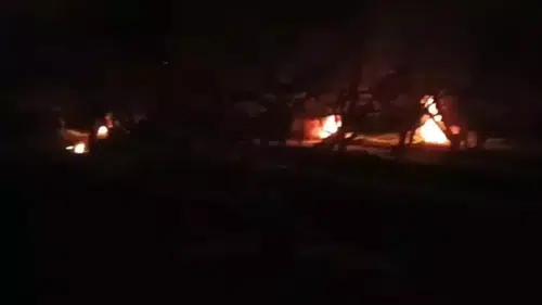 Ateş yakıp, ürünlerini korumaya çalıştılar