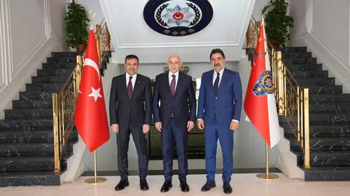 Konya'dan Ankara'ya atanan Emniyet Müdürü Yüksek'e ilk ziyaret Konya'dan!
